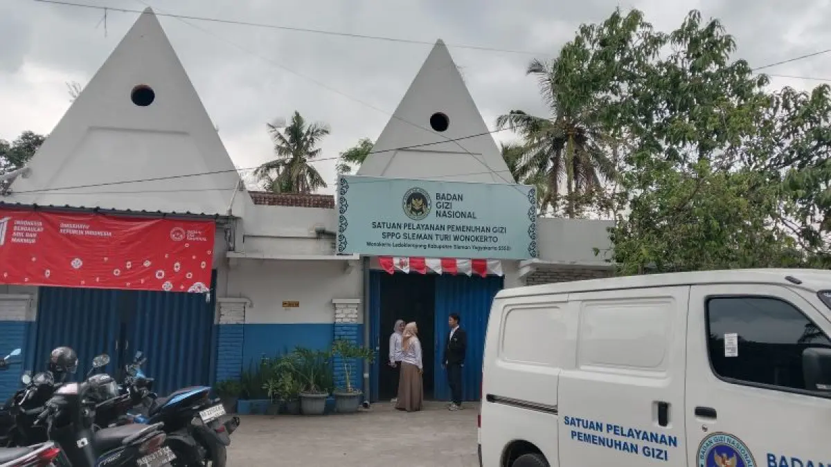DITUTUP: Operasional SPPG Wonokerto yang menyediakan MBG bagi siswa yang mengalami keracunan di Kapanewon Turi dihentikan sementara. (Delima Purnamasari/Radar Purworejo)