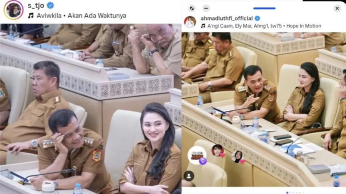 Foto Ahmad Luthfi dan Sherly Tjoanda yang diunggah di media sosial