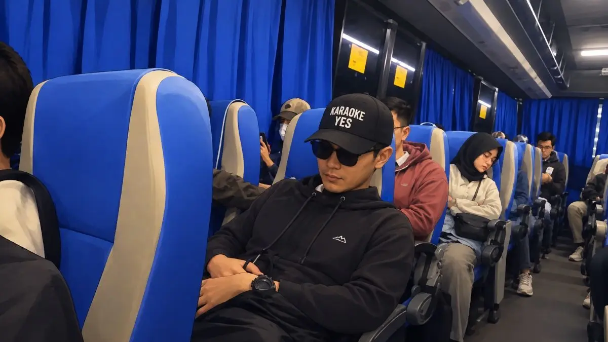 Ilustrasi di dalam bus (Sumber AI)