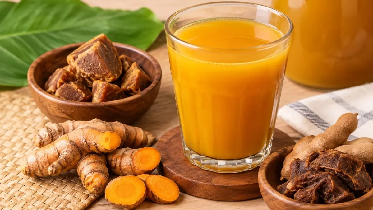 Jamu kunyit asem. (AI Generated)