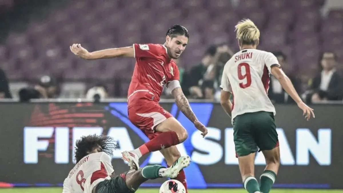Pemain timnas Indonesia Kevin Diks saat melawan Bangladesh
