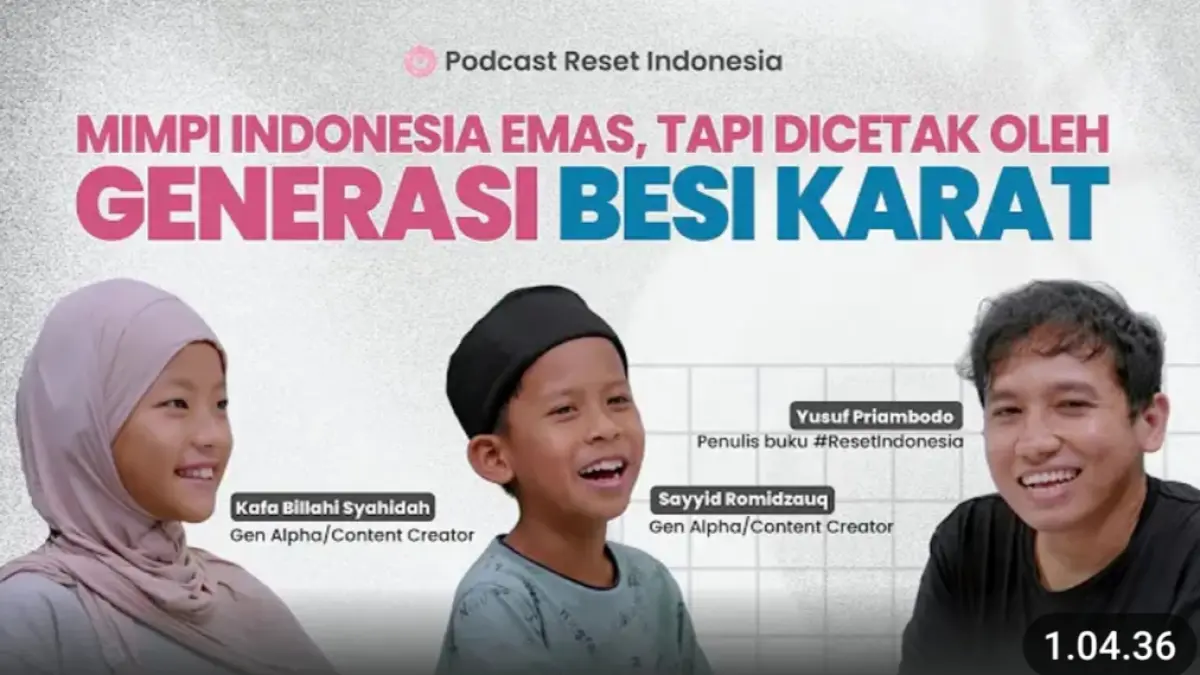 Indonesia emas 2045 di mata gen alpha (foto: tangkapan layar YouTube)