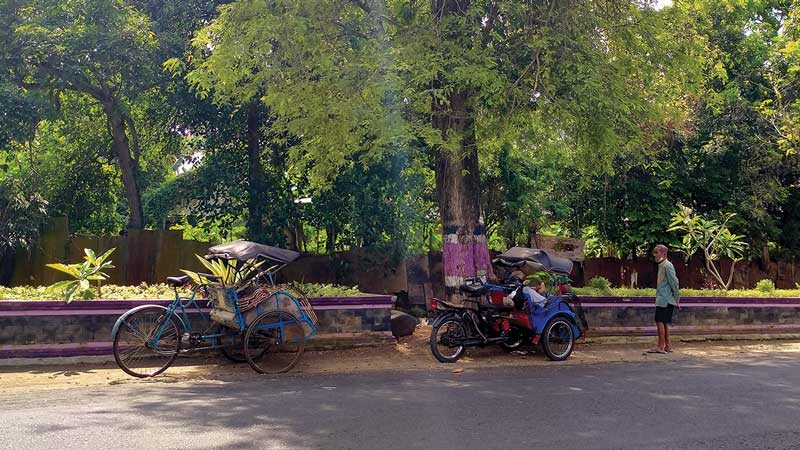 ilustrasi tukang becak