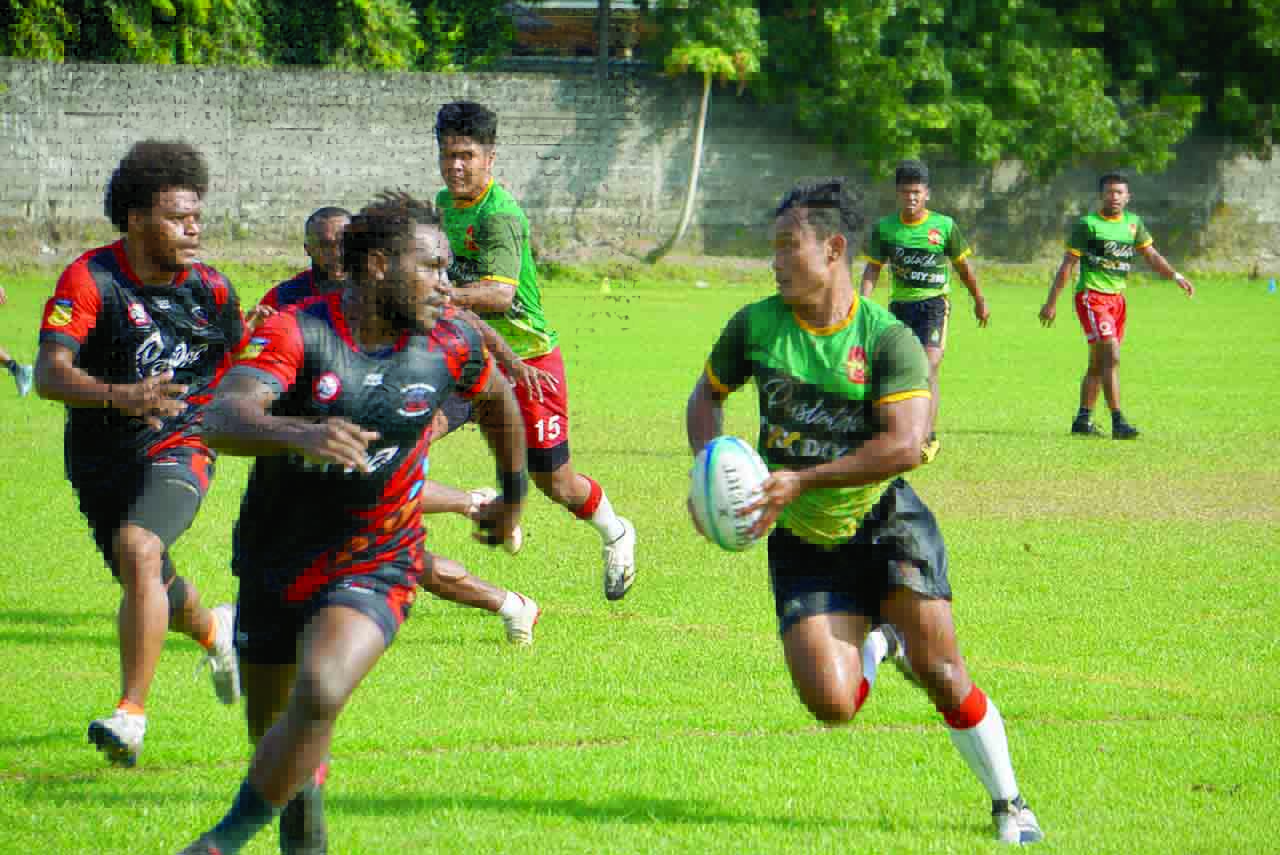 Tim Rugby DIJ saat melakukan uji tanding dengan Tim Papua beberapa waktu lalu.
