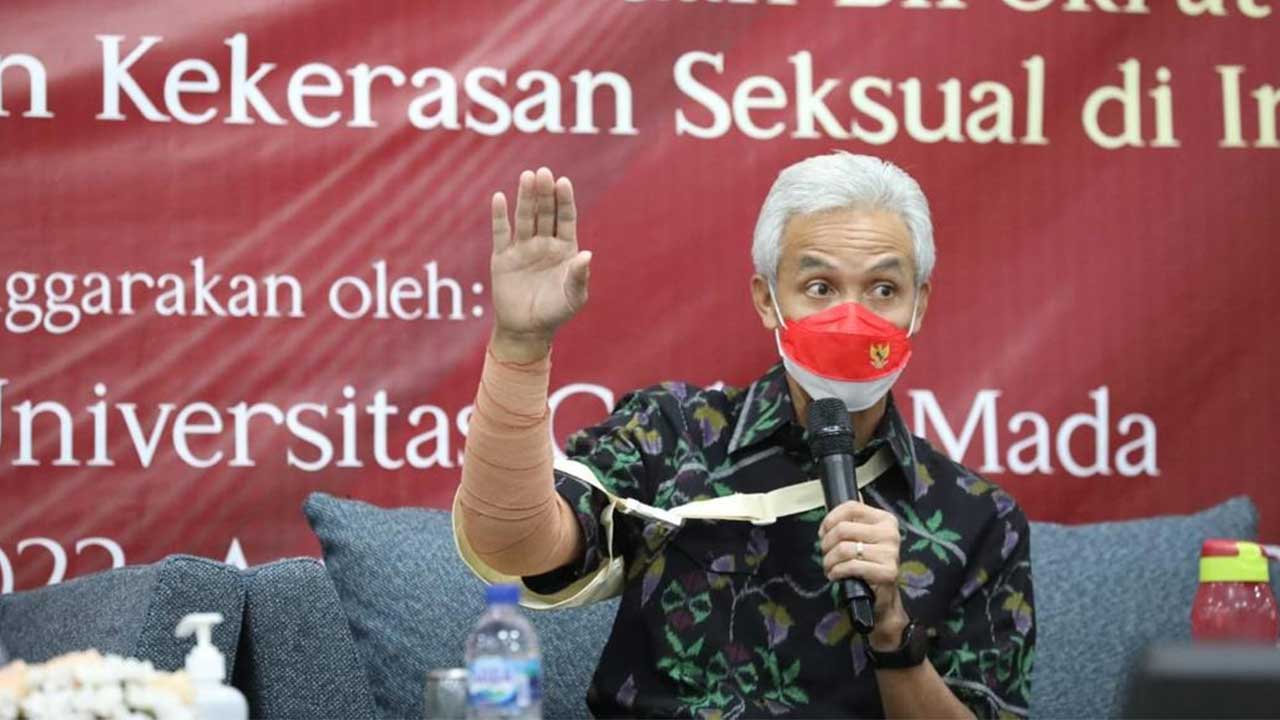 DILINDUNGI: Gubernur Jawa Tengah, Ganjar Pranowo menyebut Pemprov Jateng sudah memiliki kanal aduan terkait kekerasan seksual. (Istimewa)