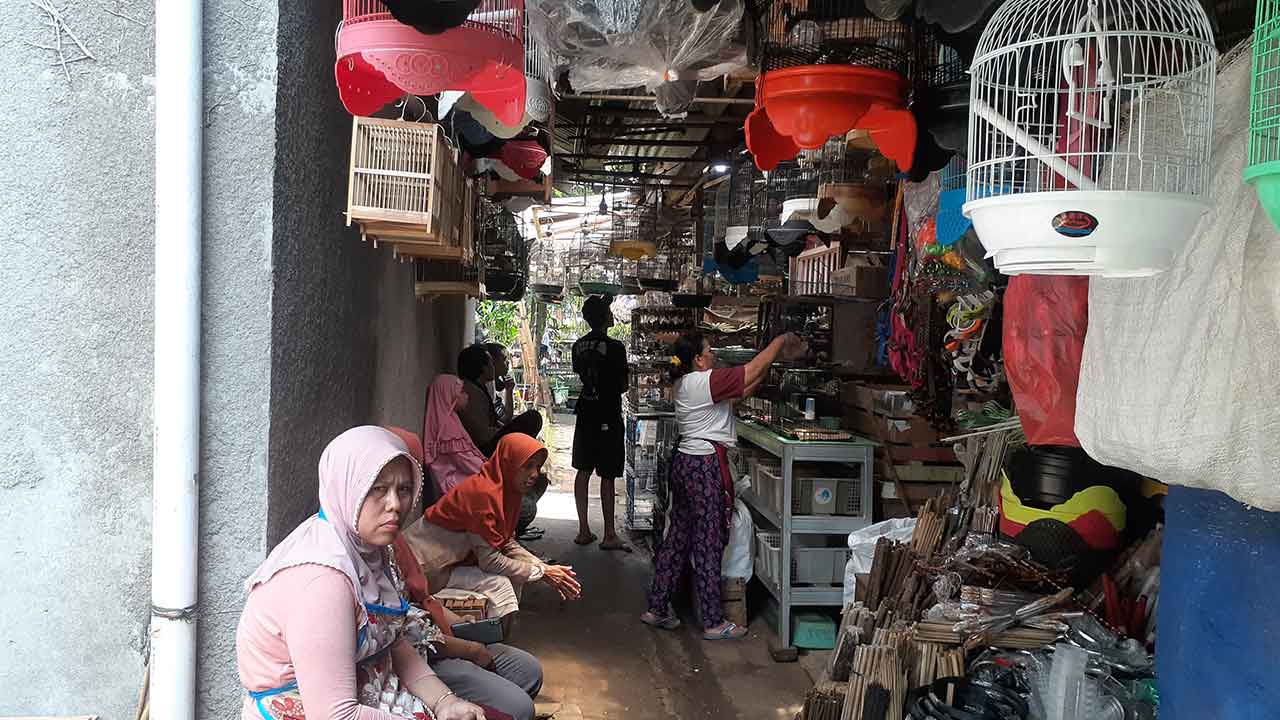 SEPI: Pasar Satwa dan Tanaman Hias Yogyakarta (Pasty) sepi pengunjung saat memasuki bulan Ramadan kemarin (23/3). Omzet mereka pun turun drastis. (Rizky Wahyu/Radar Jogja)