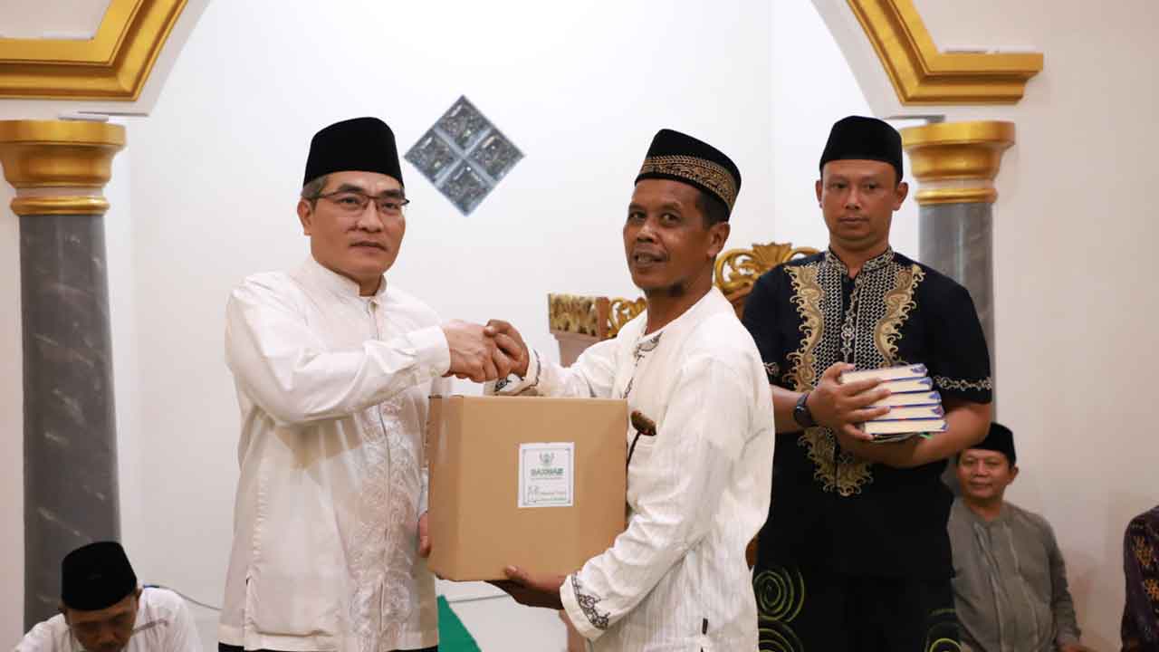 RUTIN: Kepala daerah di Bantul saat mengisi kegiatan safari Tarawih yang akan diadakan pada 23 masjid di berbagai kalurahan.