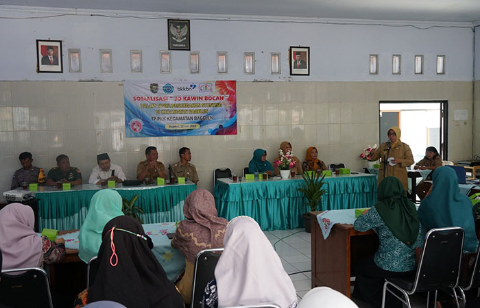 Kegiatan sosialisasi terkait penanganan stunting di Kecamatan Bagelen, Senin (12/6/2023).(ISTIMEWA)