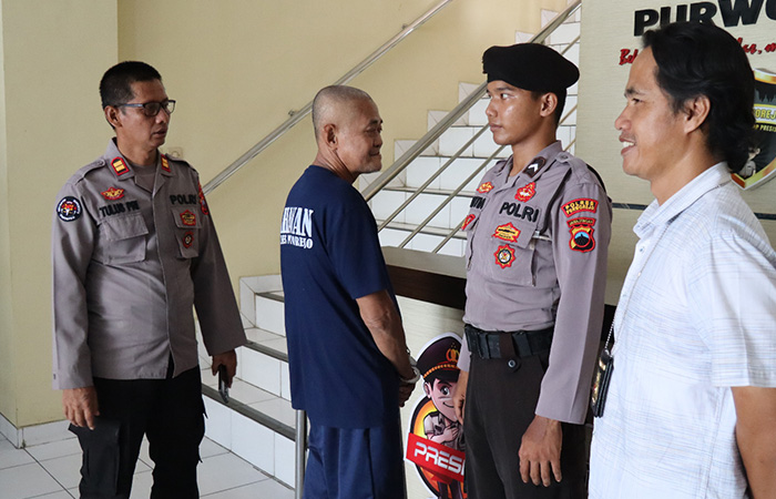 KUMAT: PN, 63, kembali berulah. Curi burung perkutut hingga akhirnya dia meringkuk di Mapolres Purworejo.Polres Purworejo Untuk Radar Jogja