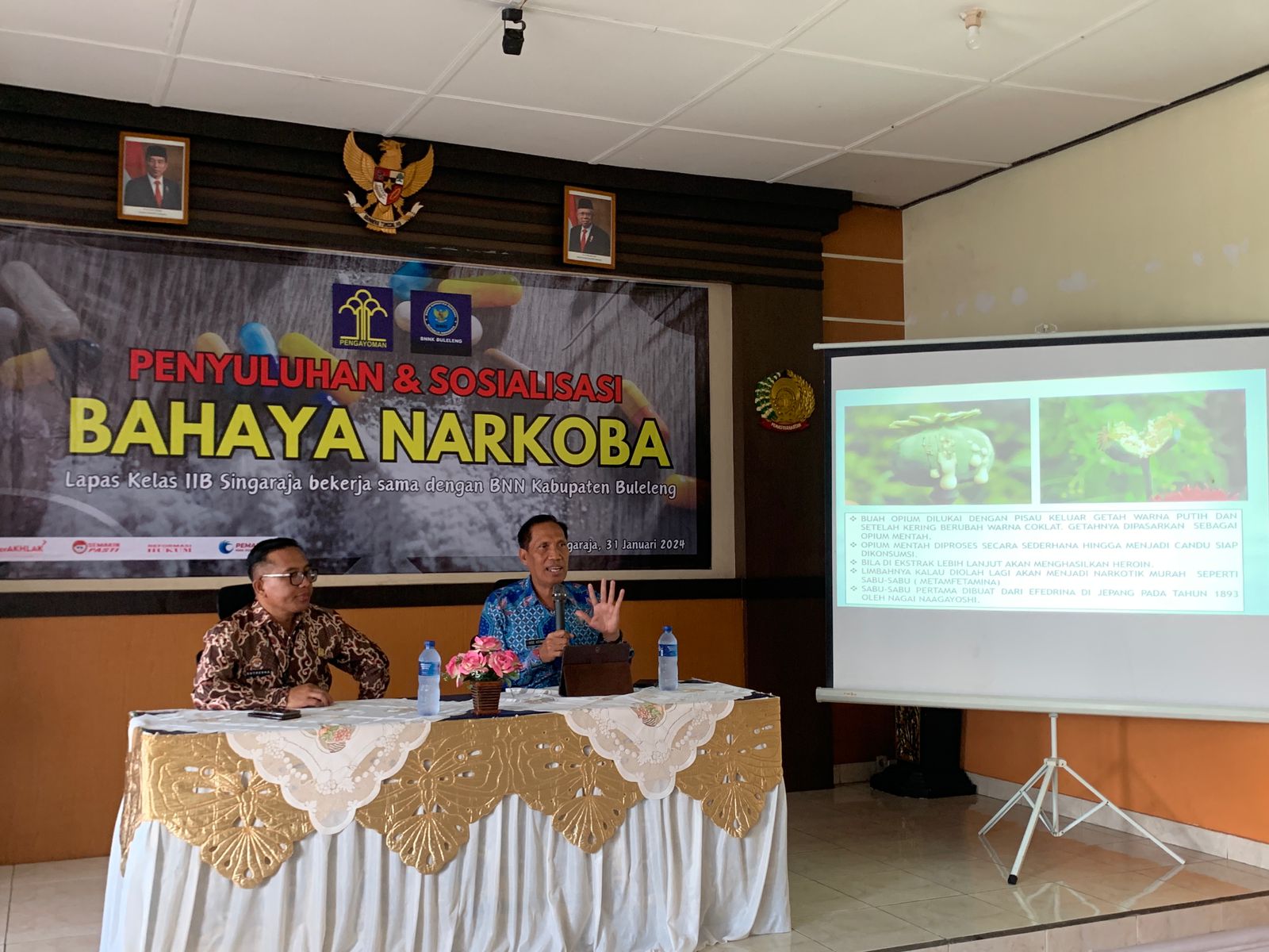 CEGAH NARKOBA: Sosialisasi pencegahan narkoba di Lapas Singaraja.