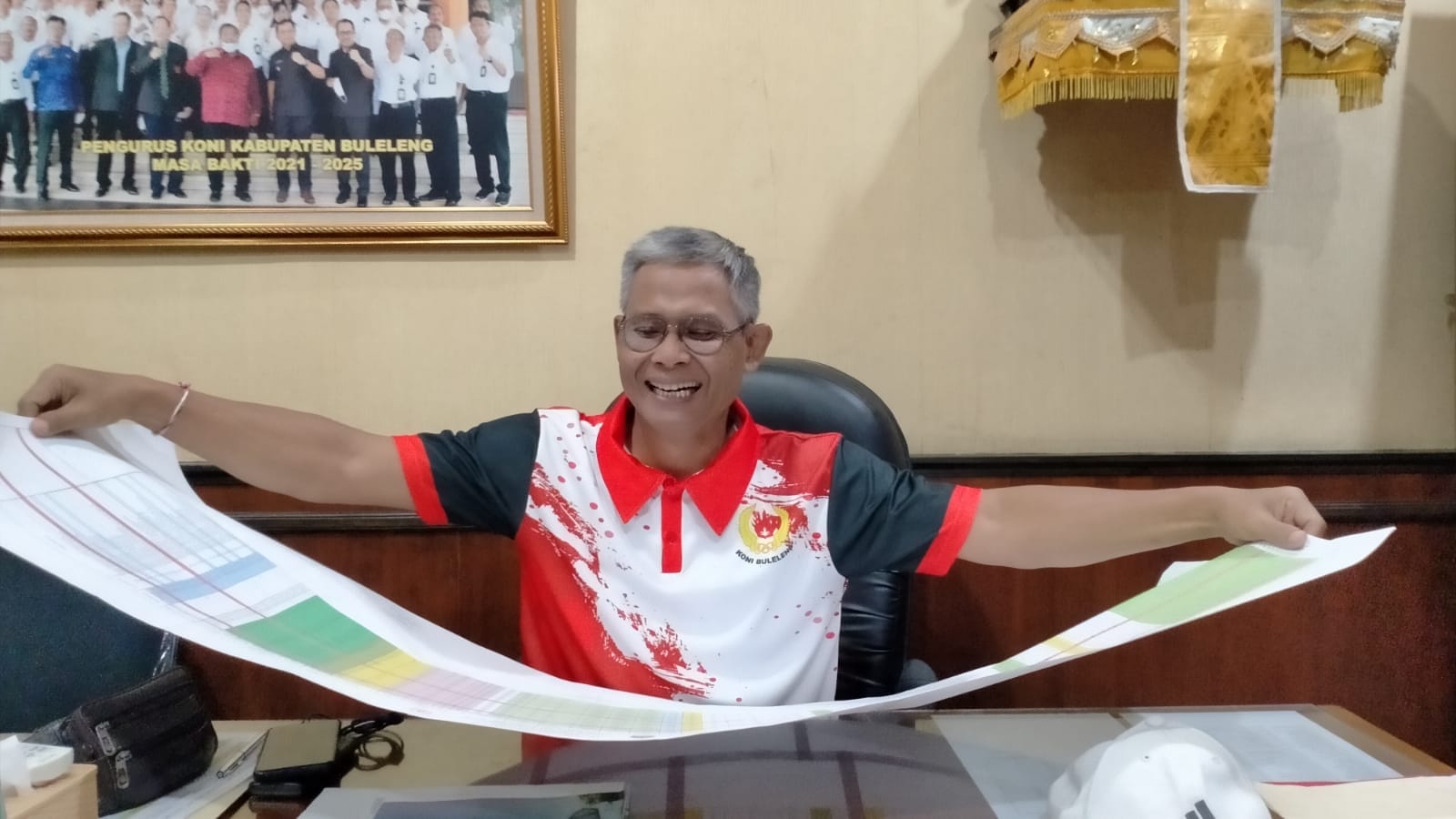 TUAN RUMAH PORPROV: Ketua Umum KONI Buleleng, Ketut Wiratmaja.