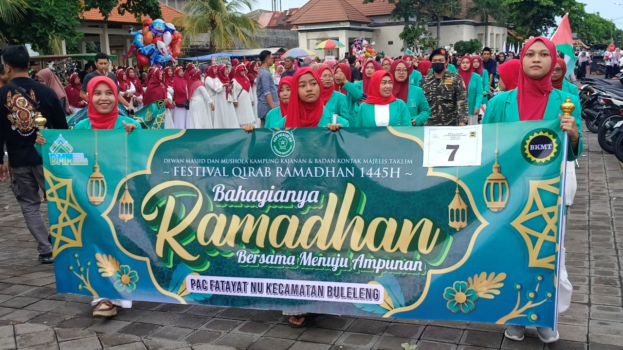 KIRAB RAMADHAN: Pelaksanaan kirab Ramadhan di Kabupaten Buleleng yang melibatkan majelis taklim serta dewan mushola dan masjid.