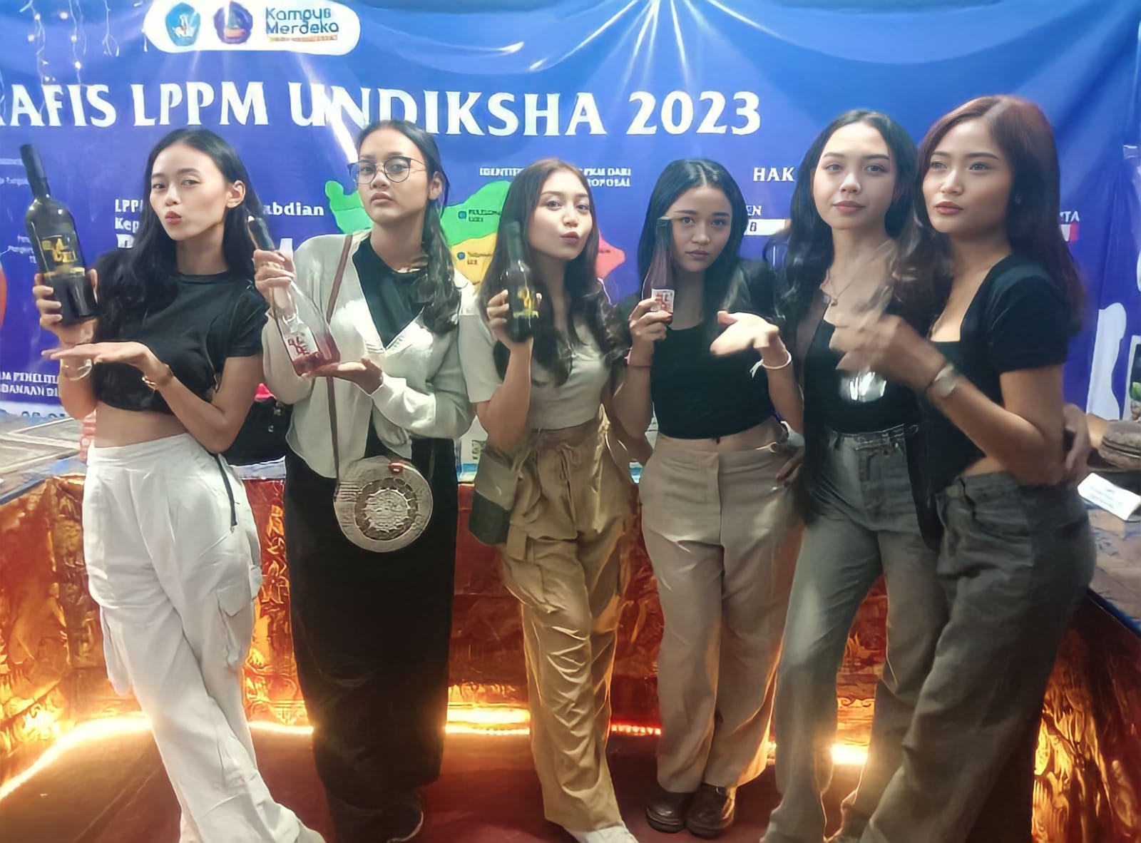 LOCAL PRIDE: Produk wine lokal Bulde yang dipajang di stand Undiksha Singaraja pada tahun 2023 lalu.