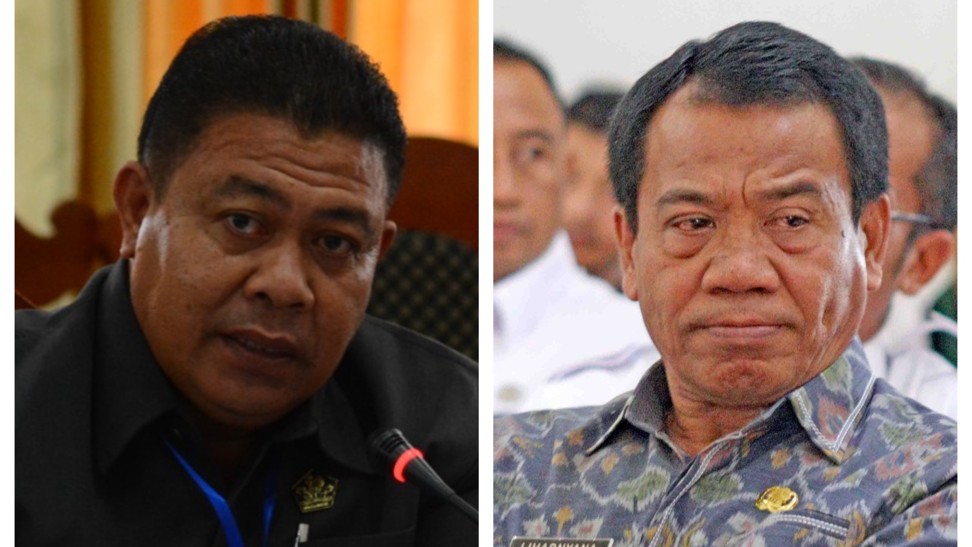 MEMANAS: Anggota DPRD Buleleng, Putu Mangku Budiasa (kiri) dan Pj. Bupati Buleleng Ketut Lihadnyana (kanan).