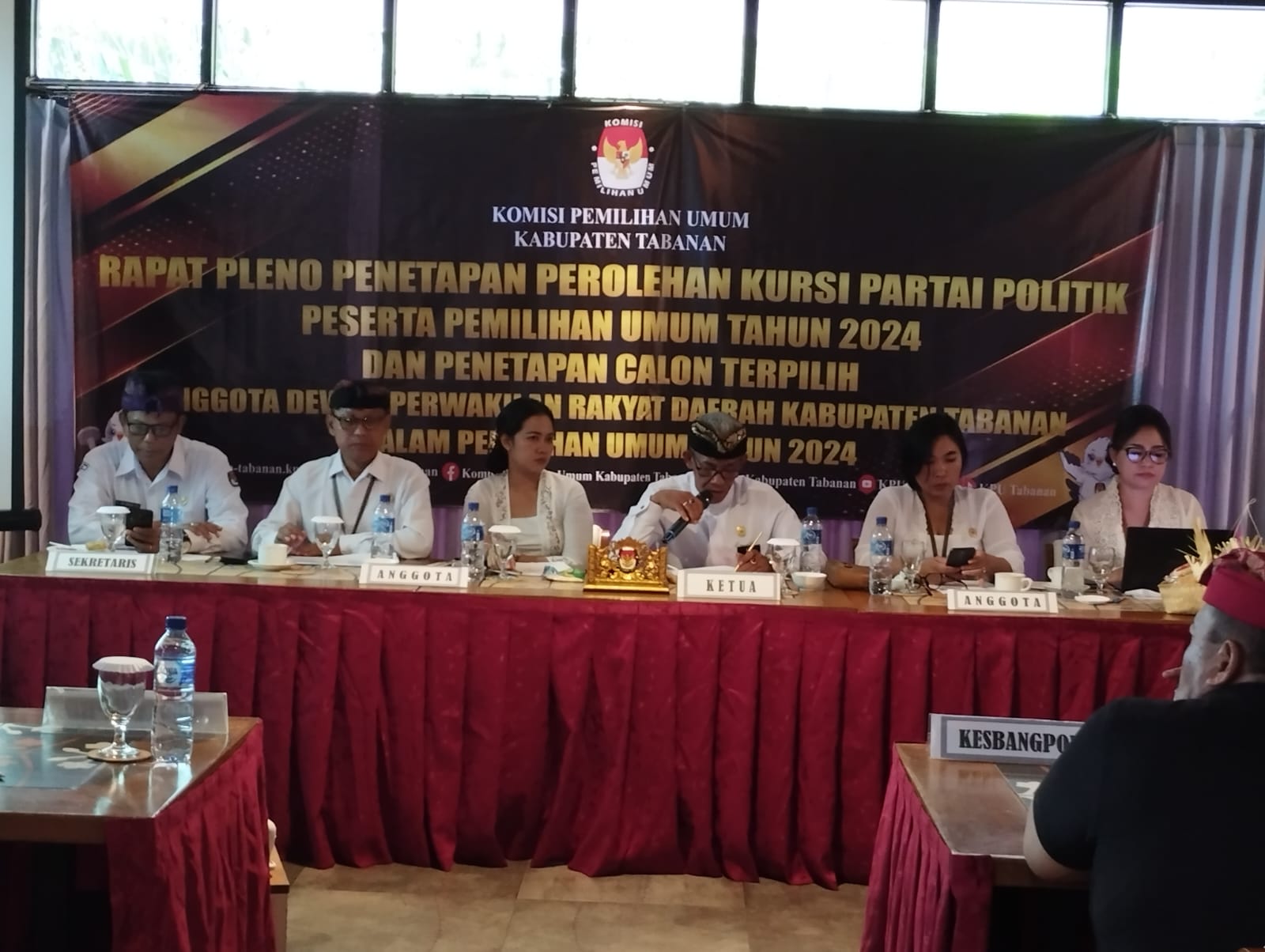 PENETAPAN CALEG TERPILIH: Pleno KPU Tabanan penetapan caleg terpilih hasil Pemilu 2024.