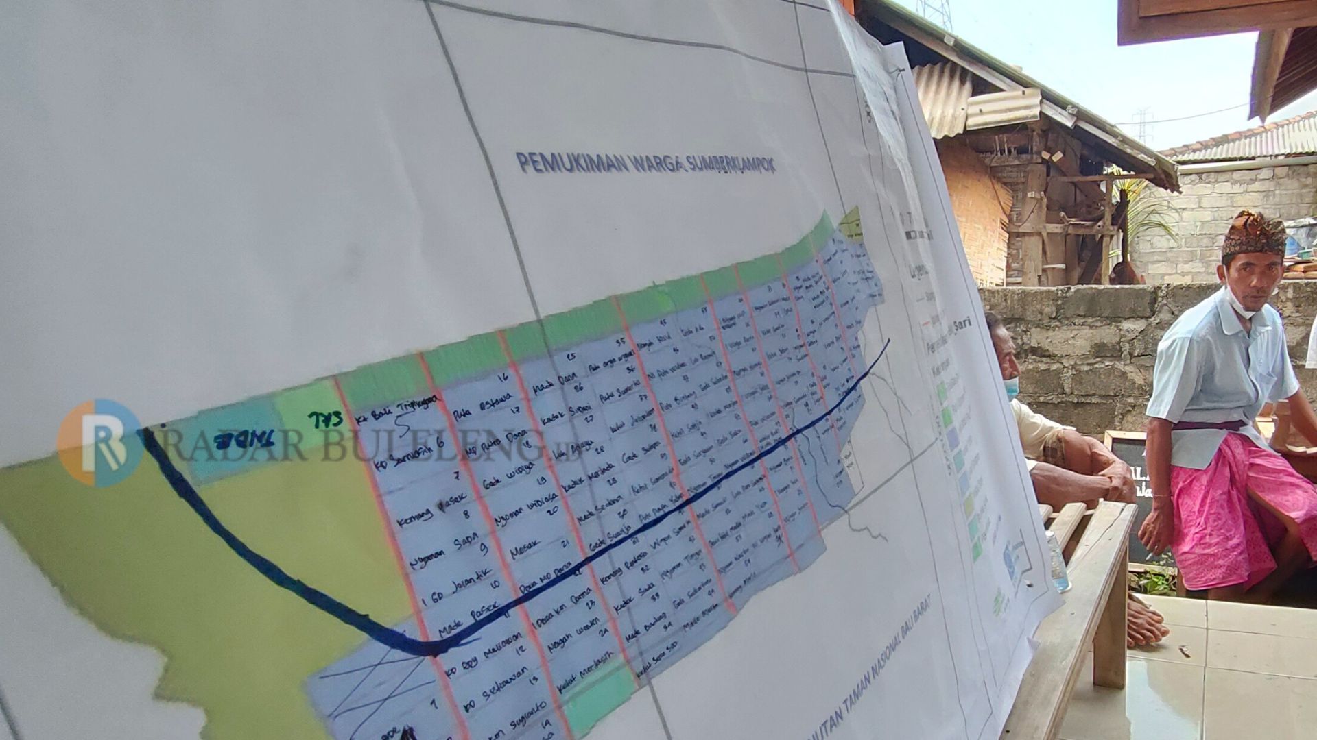 KONFLIK AGRARIA: Peta lahan yang diperjuangkan oleh warga transmigran eks Timtim.