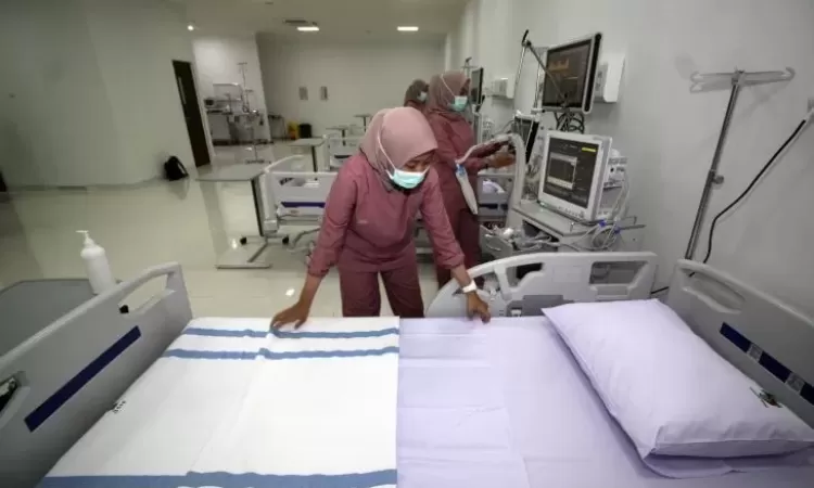 Ruang rawat inap di RSUD Sidoarjo Barat.