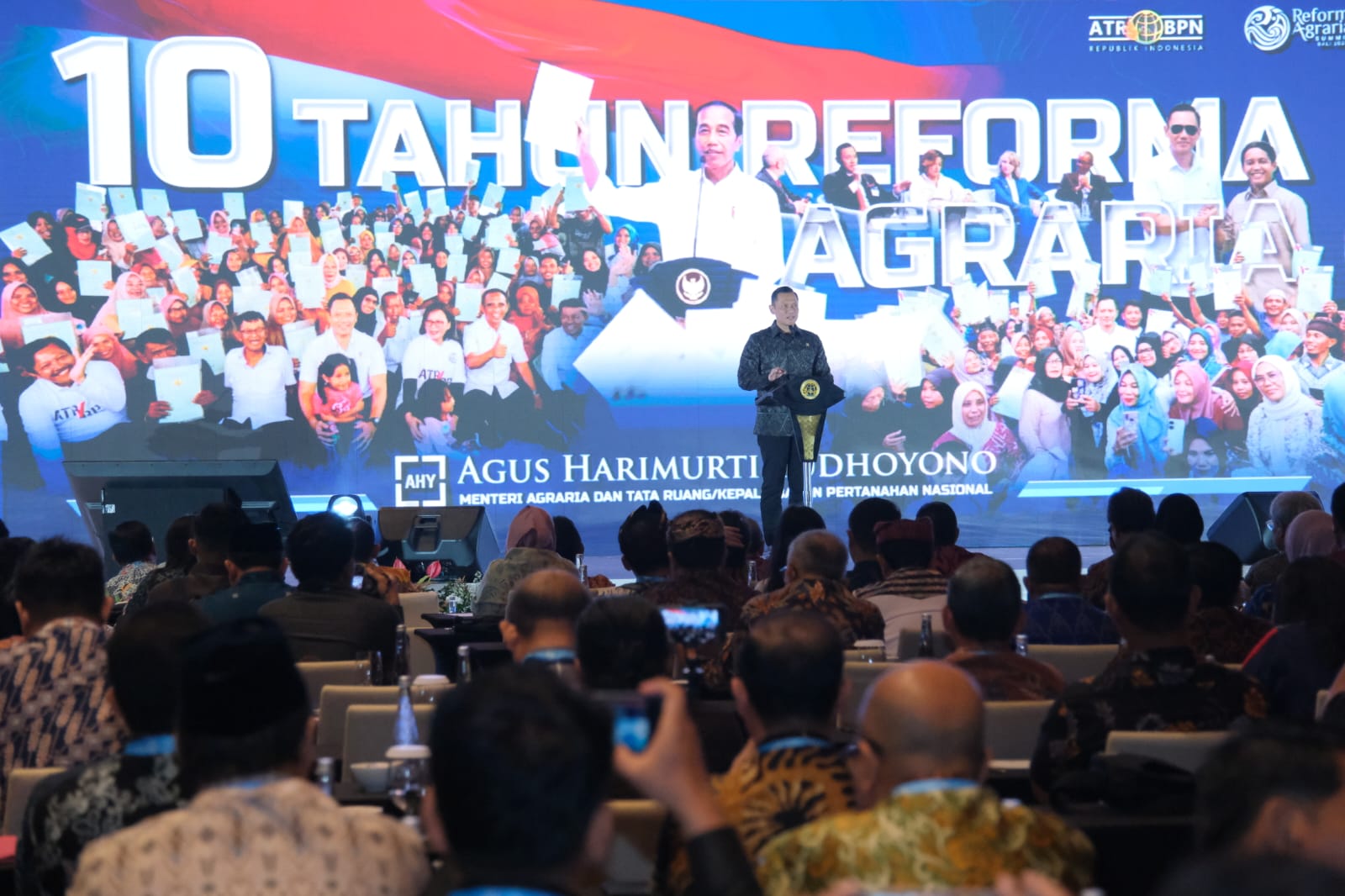REFORMA AGRARIA: Menteri ATR/BPN, Agus Harimurti Yudhoyono pada acara Reforma Agraria Summit di Denpasar, Bali