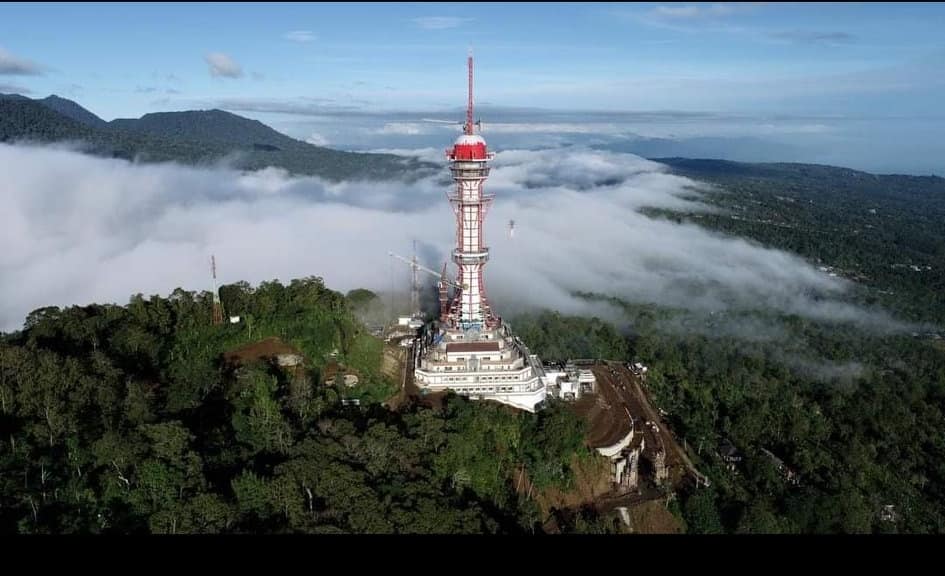 MENARA TURYAPADA: Kondisi Menara Turyapada di Desa Wanagiri, Kecamatan Sukasada.