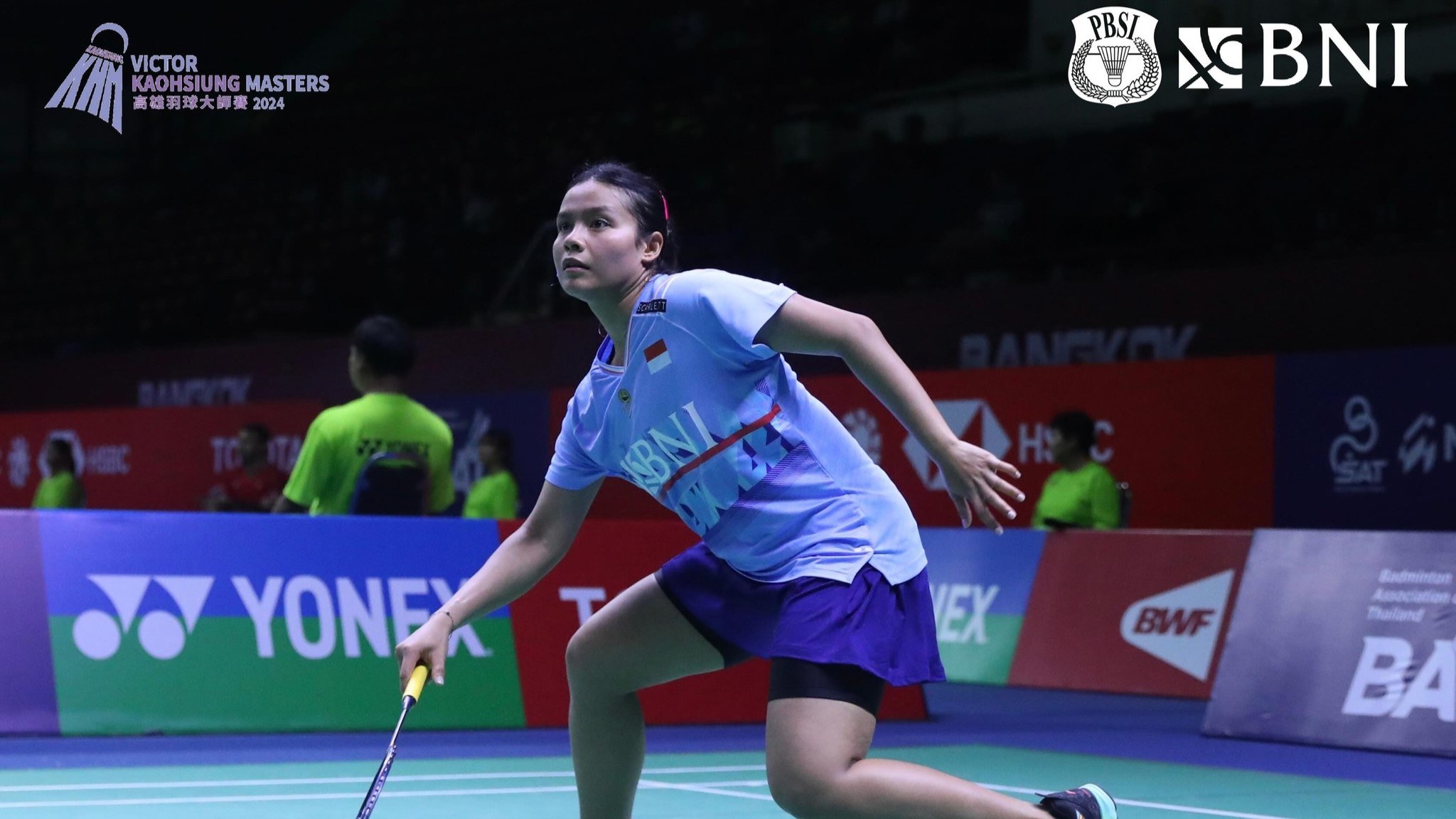 MENUJU SEMIFINAL: Komang Ayu Cahya Dewi saat berkompetisi pada ajang Kaohsiung Masters 2024.