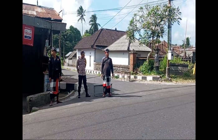 Suasana Nyepi di Kecamatan Abang yang berlangsung pada Senin kemarin.