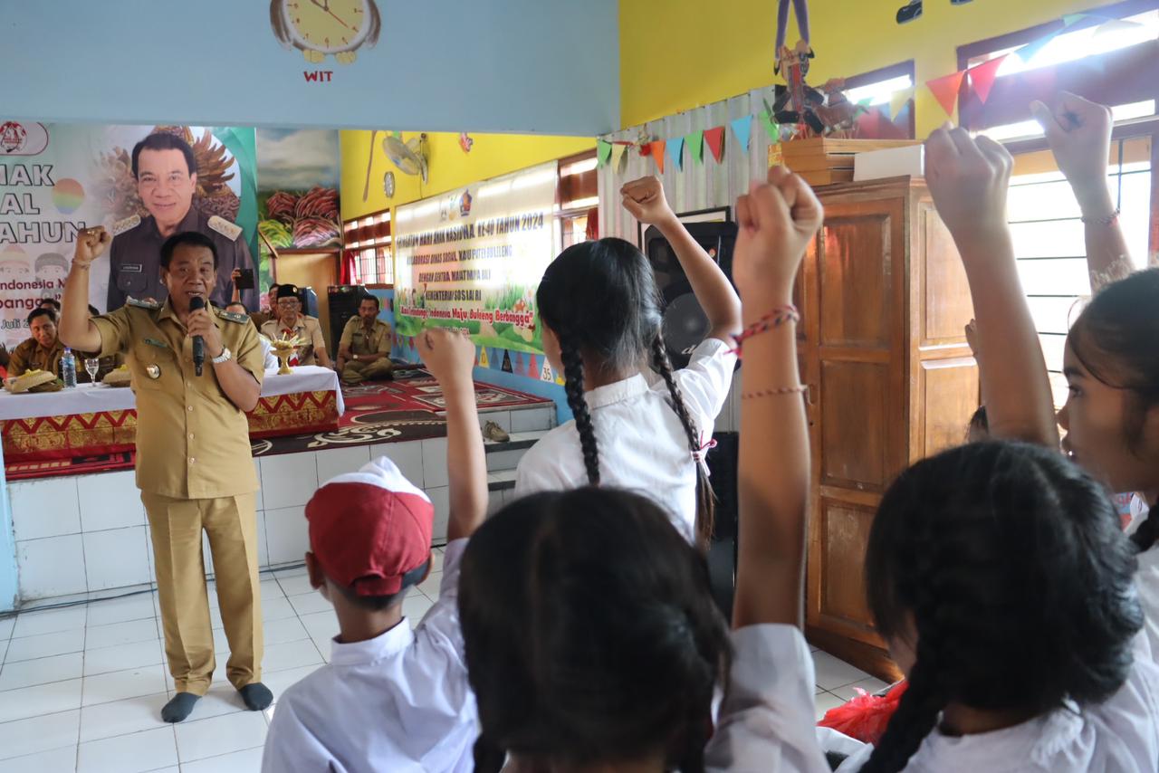 HARI ANAK: Peringatan Hari Anak Nasional di SDN 4 Tukadsumaga.