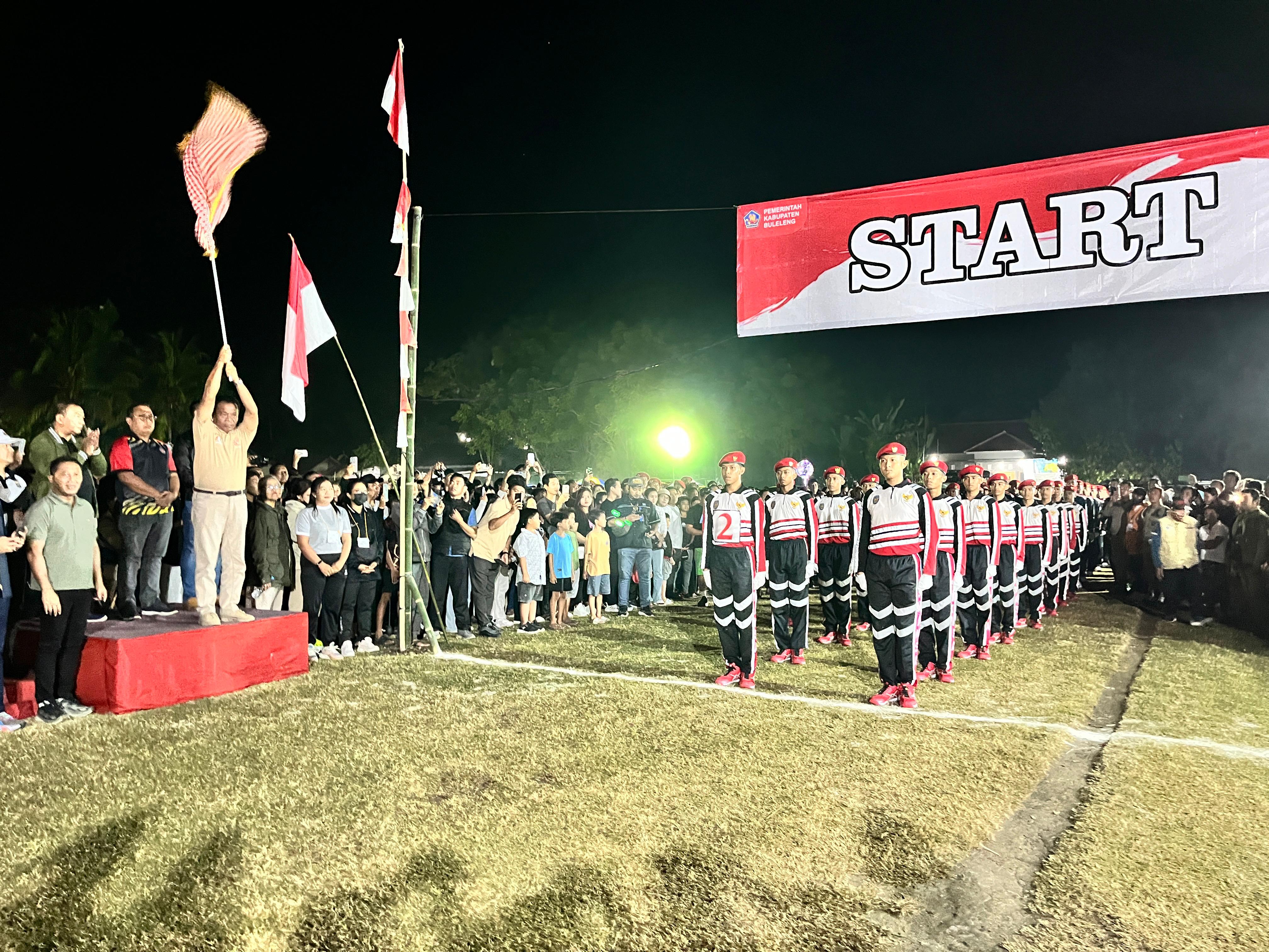 GERAK JALAN: Lomba gerak jalan 45 kilometer tahun 2024 di Kabupaten Buleleng.