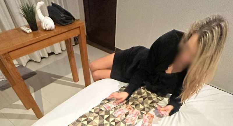 JUAL DIRI: Salah seorang WNA asal Rusia yang tertangkap karena melakukan praktik prostitusi di Bali.