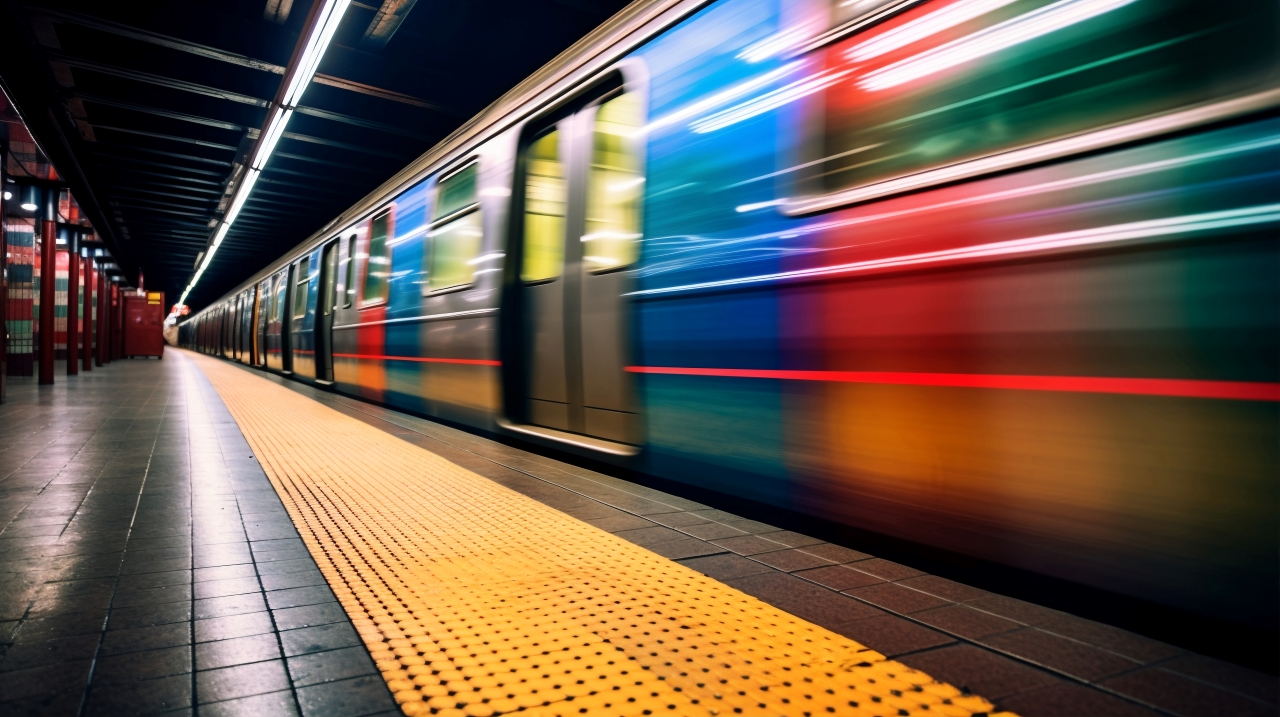 Ilustrasi kereta bawah tanah atau subway