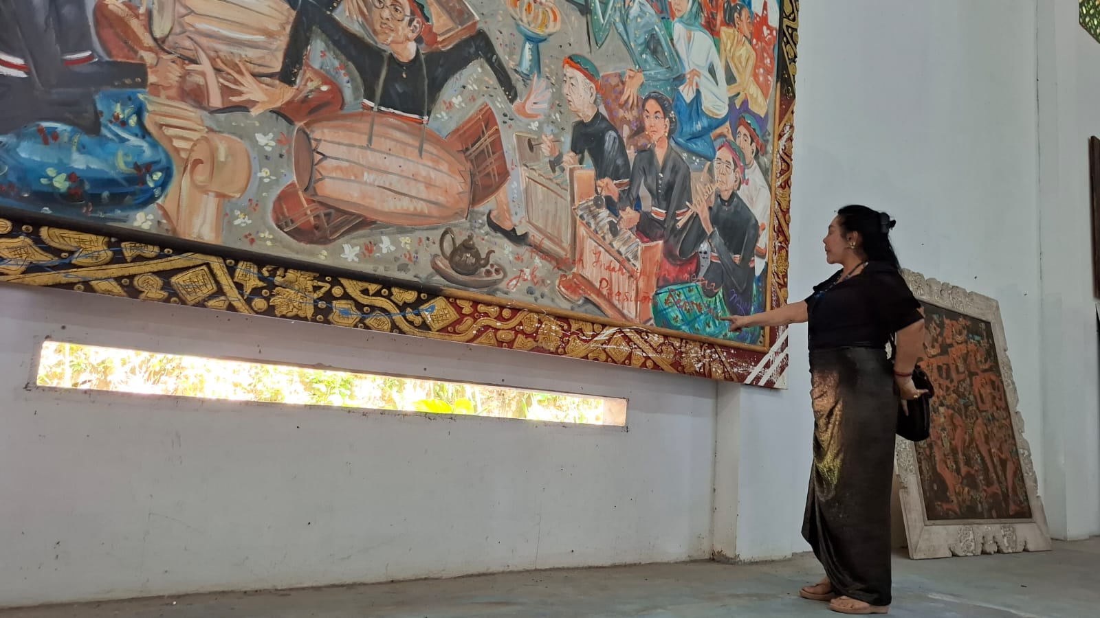 MENGENANG SANG MAESTRO: Salah satu lukisan karya Nyoman Gunarsa yang akan dipamerkan.