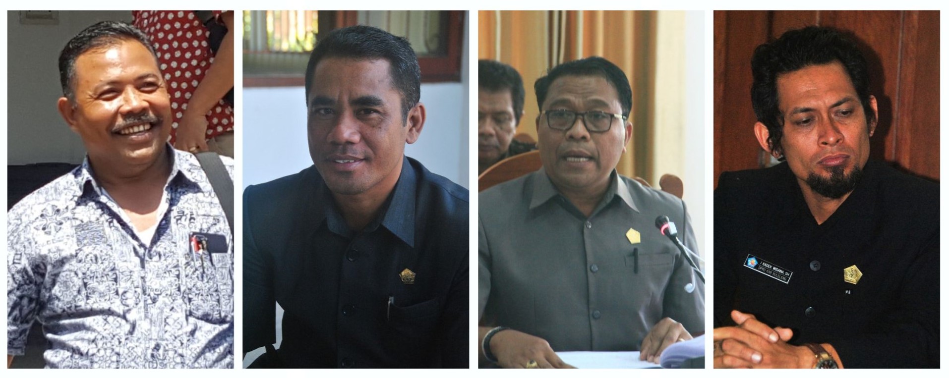 PIMPINAN DPRD BULELENG: Dari kiri, Ketut Ngurah Arya, Nyoman Gede Wandira Adi, Made Jayadi Asmara, dan Kadek Widana.
