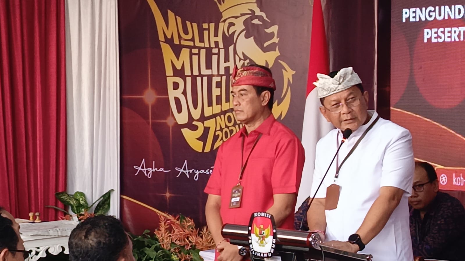 SESUAI HARAPAN: Pasangan calon Bupati Buleleng dan calon Wakil Bupati Buleleng, I Nyoman Sutjidra dan Gede Supriatna alias JOSS24 mendapat nomor urut 2 pada Pilkada Buleleng 2024.