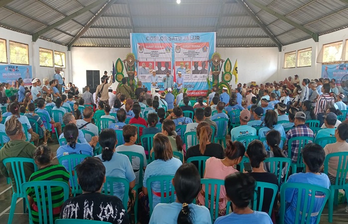 Kampanye Mulia-PAS di Desa Selat, Kecamatan Sukasada, Kabupaten Buleleng. PAS ingin menjadikan RSUD Buleleng setara dengan RSUP Prof Ngoerah.