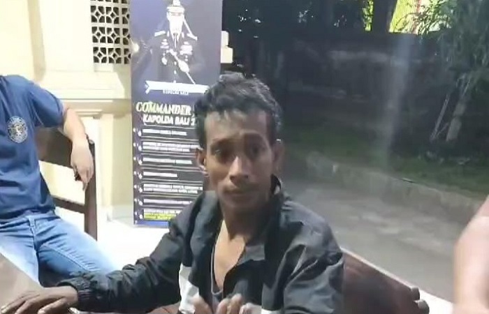 Yohanes Bria, 32, saat diinterogasi Polisi pada Sabtu 19 Oktober 2024 sekitar pukul 00.30.