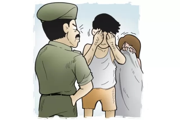 Ilustrasi pasangan digerebek Pol PP.