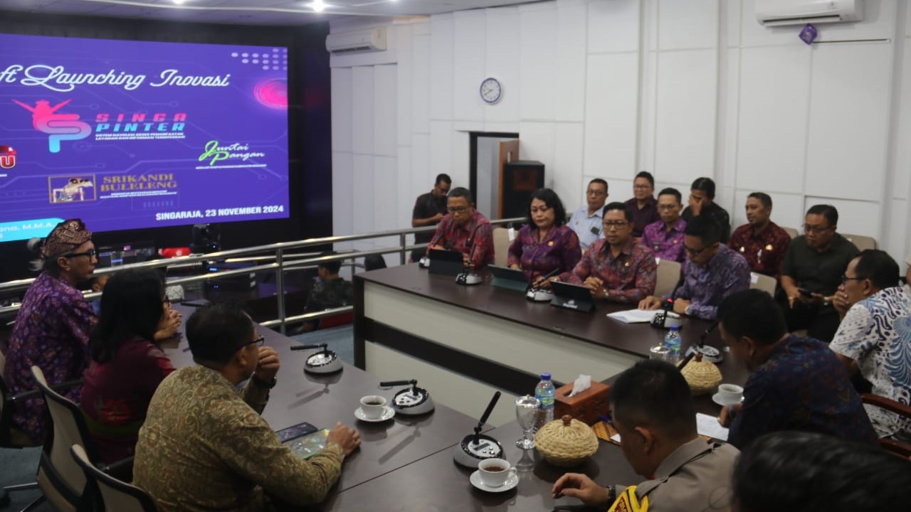 INOVASI PELAYANAN KESEHATAN: Peluncuran inovasi yang dikembangkan RSUD Buleleng di bidang kesehatan, yakni Si Tri Datu. Tujuannya untuk meminimalisir angka kesakitan dan kematian masyarakat Buleleng.