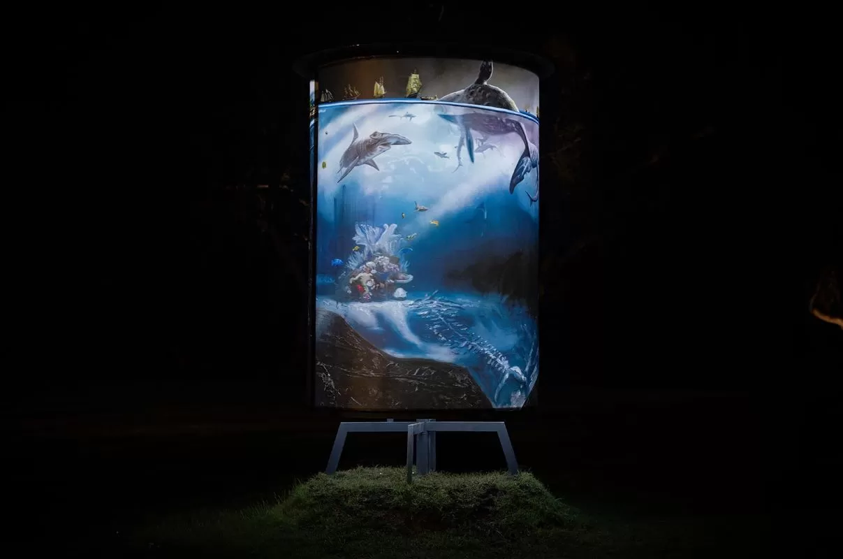 KARYA SENI: Salah satu karya di pameran seni transformative Constellations H20 di Kawasan Ekonomi Khusus (KEK) Kura Kura Bali.