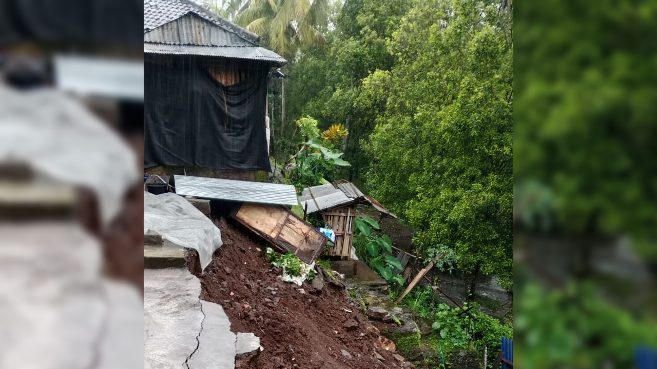 LONGSOR: Bencana tanah longsor yang terjadi di Desa Kekeran, Busungbiu.