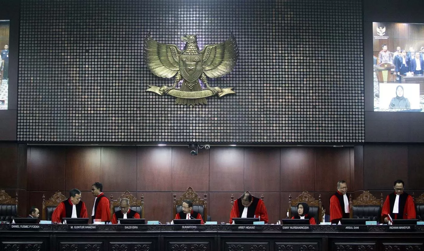 Suasana sidang di Mahkamah Konsitusi.
