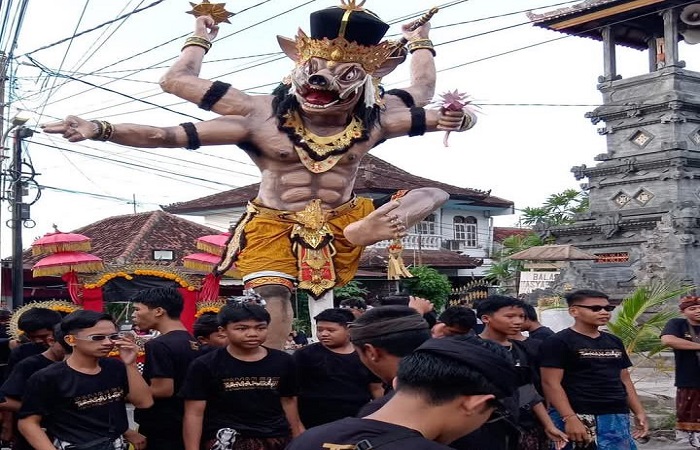 Salah satu ogoh-ogoh yang ada di salah satu banjar adat di Desa Adat Buleleng. Kini Desa Adat Buleleng menggelar Pengerupukan Festival 2025 untuk mewadahi kreativitas dan ide brilian berkesenian.