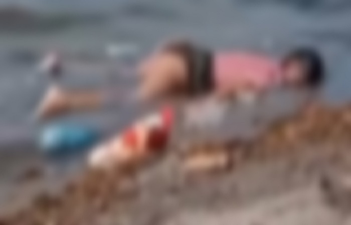 Bocah bernama Ni Kadek Sridevi Juliantari, 7, ditemukan tewas di Pantai Margarana, kemarin.