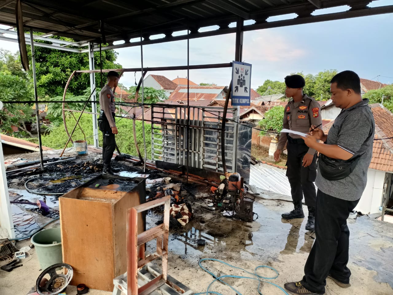 KEBAKARAN: Peristiwa kebakaran di Kelurahan Banjar Jawa, Singaraja.