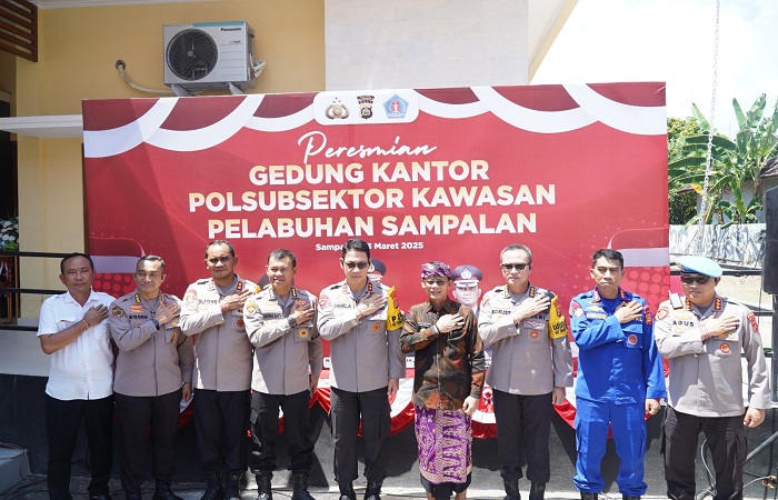 Kantor Polsubsektor Kawasan Pelabuhan Sampalan, di Kecamatan Nusa Penida, akhirnya diresmikan, Kamis (13/3) kemarin.