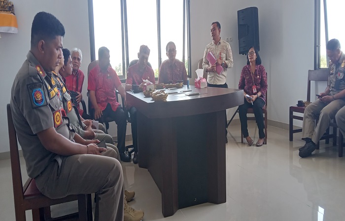 Komisi I DPRD Tabanan yang melakukan kunjungan kerja ke kantor Satpol PP Tabanan di Tanah Pegat, Desa Gubug, Tabanan.