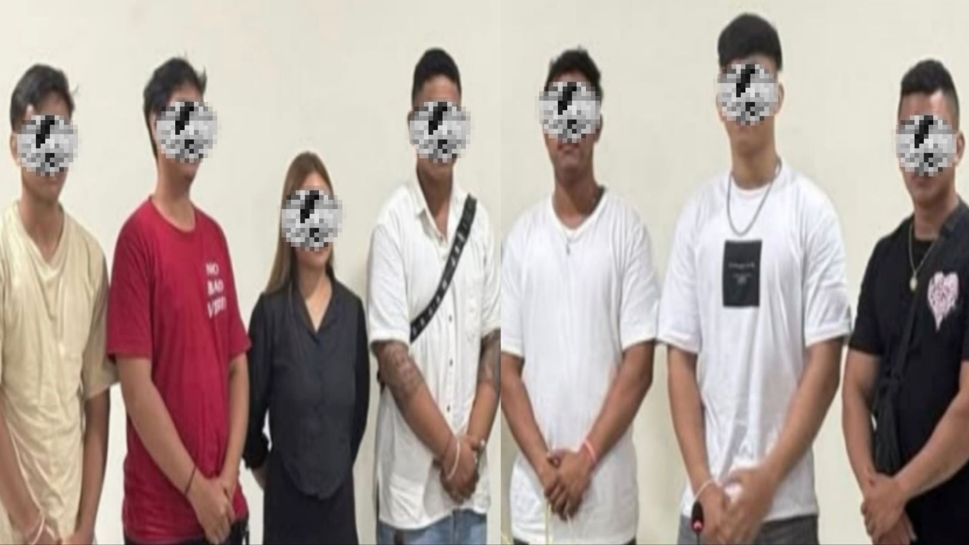 LAKUKAN PELECEHAN: Para pemuda di Bali yang melakukan aksi pelecehan seksual kepada anak-anak. Mereka memaksa anak-anak telanjang dan mengunggah videonya ke media sosial.