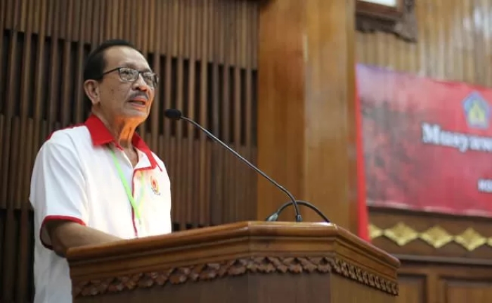 PORPROV BALI: Ketua Umum KONI Bali, IGN Oka Darmawan. Dia mengapresiasi Buleleng yang siap jadi tuan rumah Porprov Bali 2027.