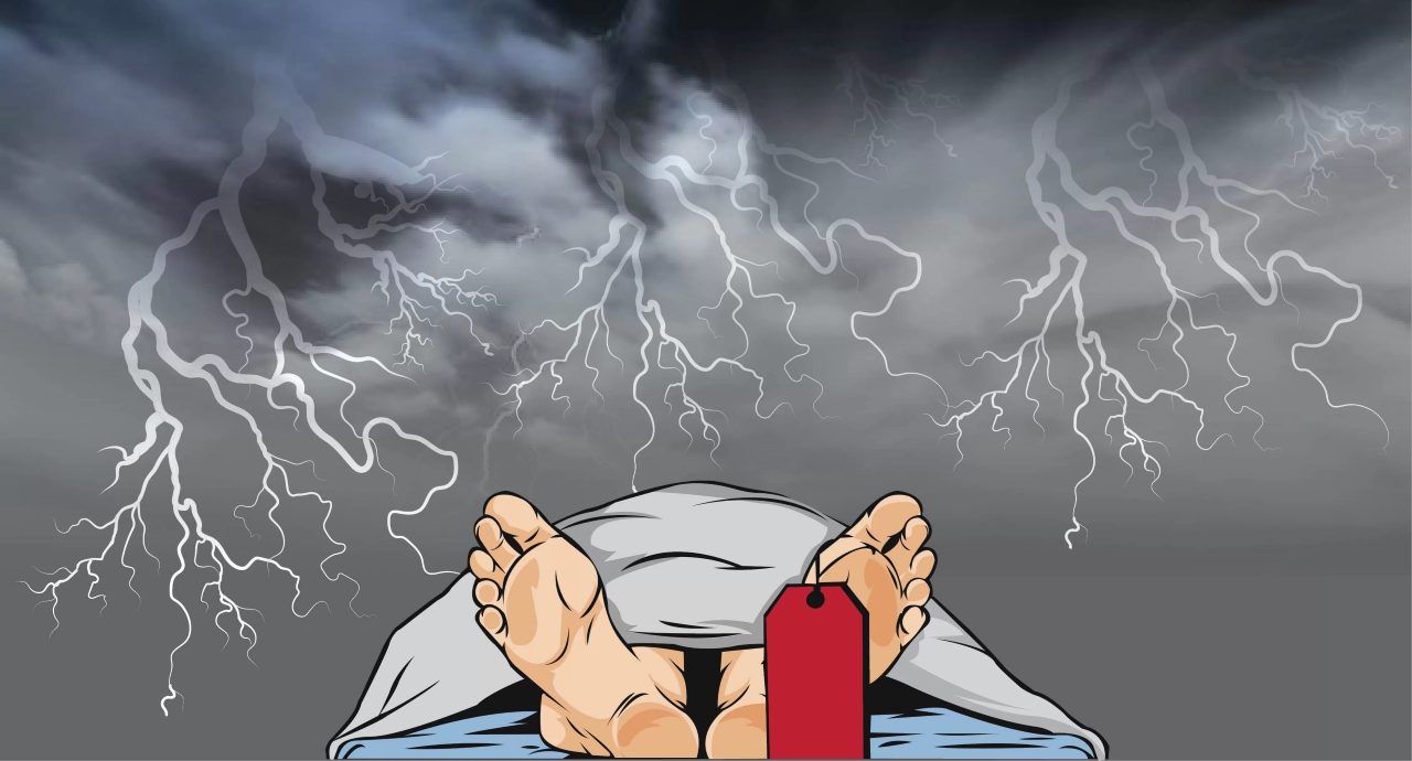 Ilustrasi tersambar petir