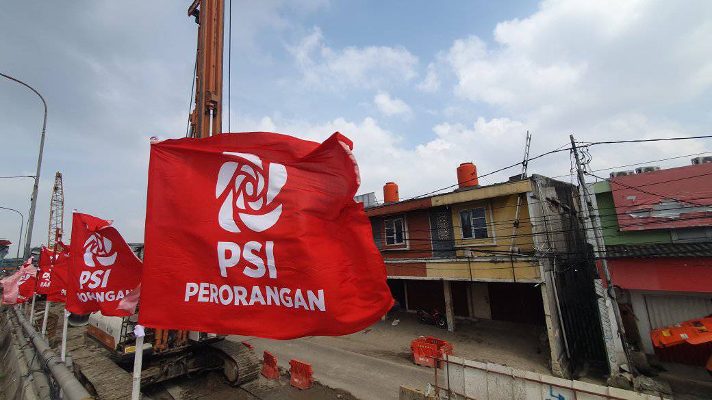 Bendera Partai Solidaritas Indonesia (PSI)