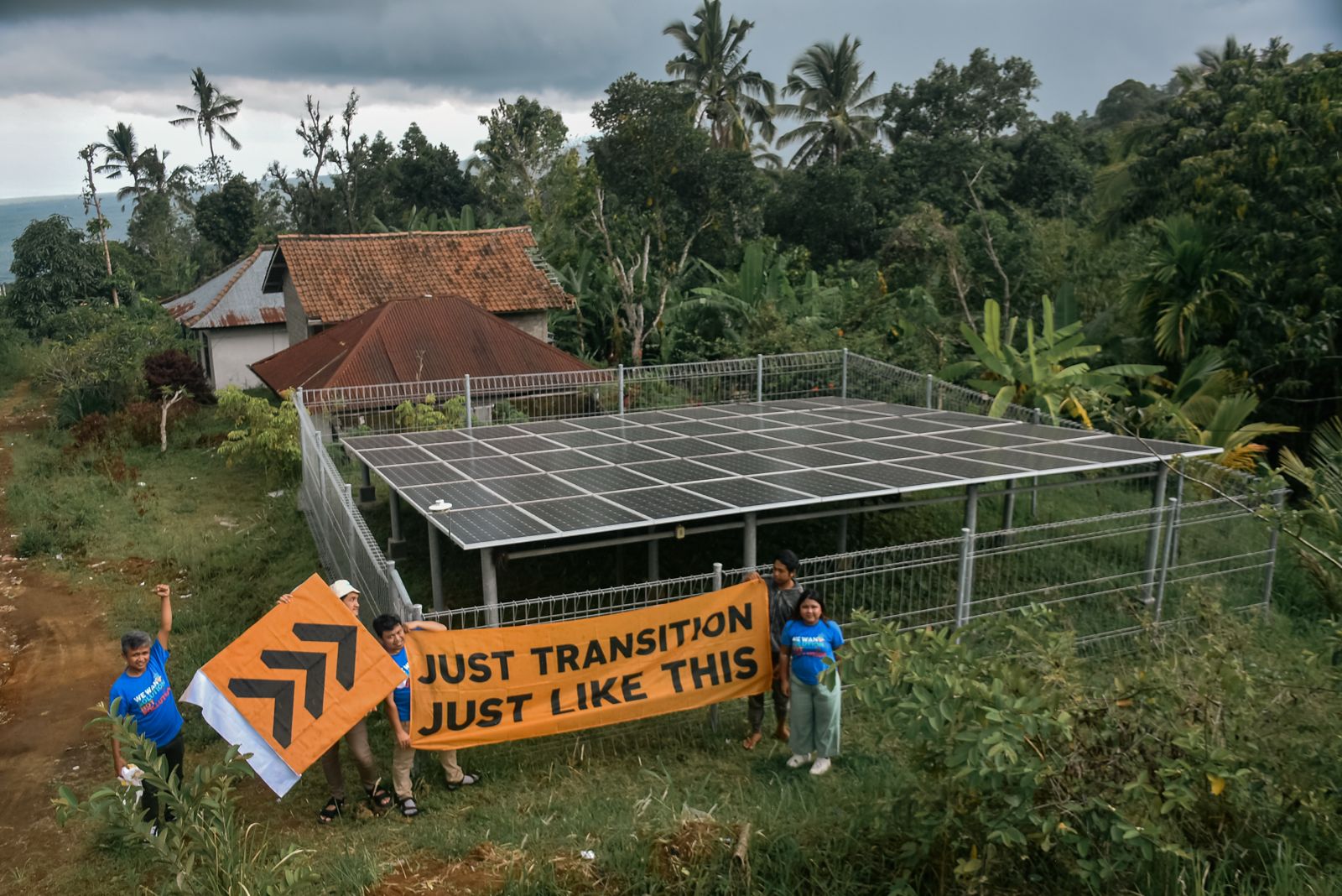 PANEL SURYA: Kondisi panel surya di Manik Aji, Karangasem.