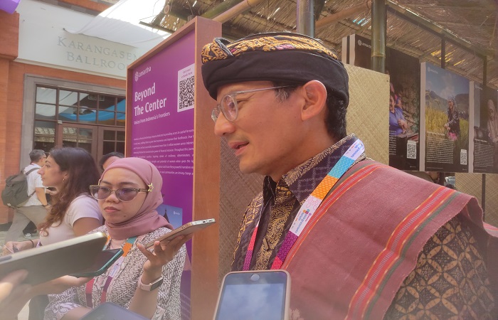 Sandiaga Uno saat ditemui di Nusa Dua, Kuta Selatan, Badung.